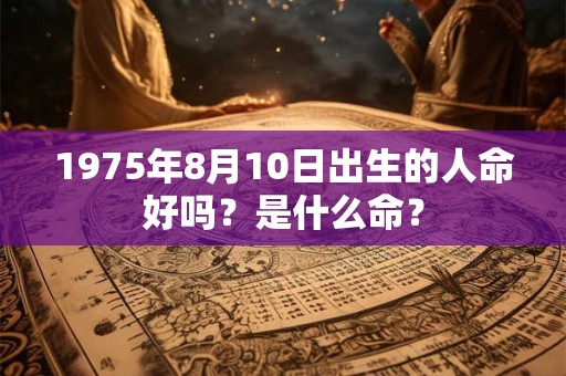 1975年8月10日出生的人命好吗？是什么命？