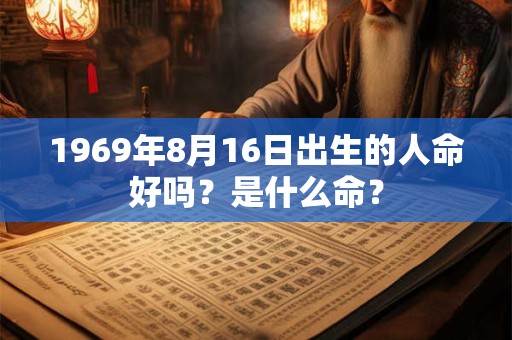 1969年8月16日出生的人命好吗？是什么命？
