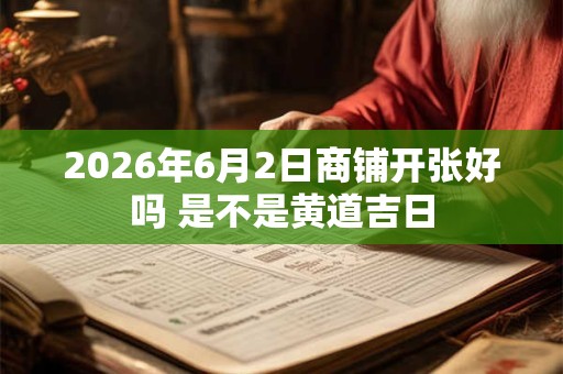 2026年6月2日商铺开张好吗 是不是黄道吉日