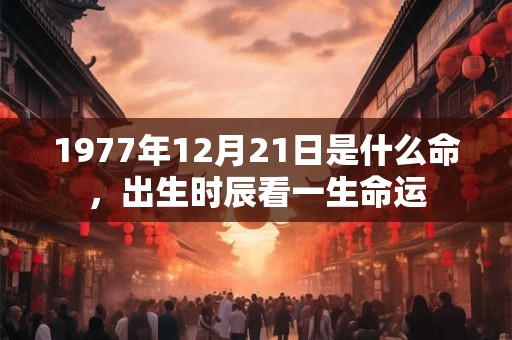1977年12月21日是什么命,出生时辰看一生命运 1977年12月21日是什么命,出生时辰看一生命运