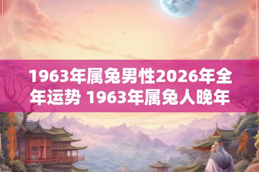 1963年属兔男性2026年全年运势 1963年属兔人晚年命运