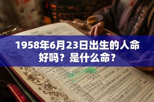 1958年6月23日出生的人命好吗？是什么命？