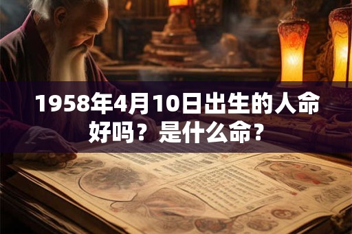 1958年4月10日出生的人命好吗?是什么命? 1958年4月10日出生的人命好吗?是什么命?