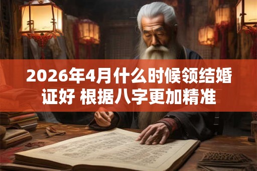 2026年4月什么时候领结婚证好 根据八字更加精准 2026年4月什么时候领结婚证好 根据八字更加精准