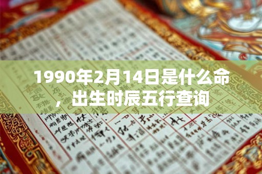 1990年2月14日是什么命，出生时辰五行查询