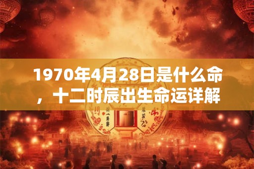 1970年4月28日是什么命，十二时辰出生命运详解