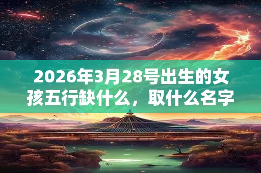 2026年3月28号出生的女孩五行缺什么,取什么名字好 2026年3月28号出生的女孩五行缺什么,取什么名字好