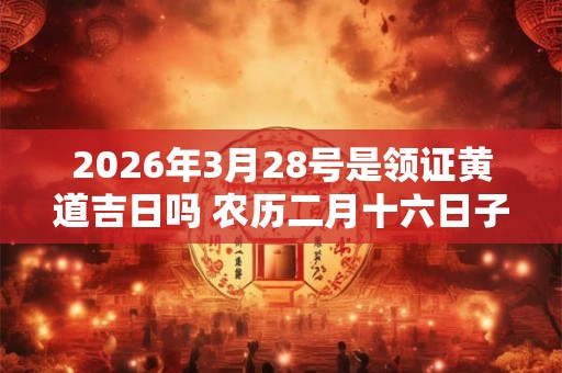 2026年3月28号是领证黄道吉日吗 农历二月十六日子好吗