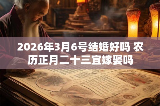 2026年3月6号结婚好吗 农历正月二十三宜嫁娶吗 2026年3月6号结婚好吗 农历正月二十三宜嫁娶吗