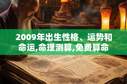 2009年出生性格、运势和命运,命理测算,免费算命 2009年出生性格、运势和命运,命理测算,免费算命