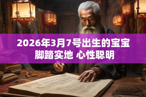 2026年3月7号出生的宝宝 脚踏实地 心性聪明