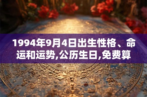 1994年9月4日出生性格、命运和运势,公历生日,免费算命