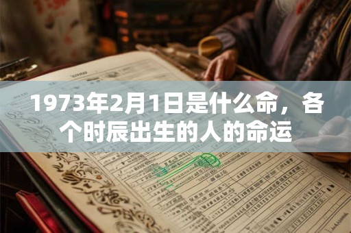 1973年2月1日是什么命,各个时辰出生的人的命运 1973年2月1日是什么命,各个时辰出生的人的命运