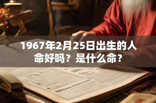 1967年2月25日出生的人命好吗?是什么命? 1967年2月25日出生的人命好吗?是什么命?