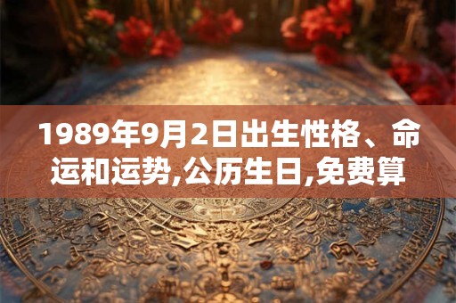 1989年9月2日出生性格、命运和运势,公历生日,免费算命