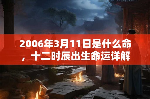 2006年3月11日是什么命,十二时辰出生命运详解 2006年3月11日是什么命,十二时辰出生命运详解