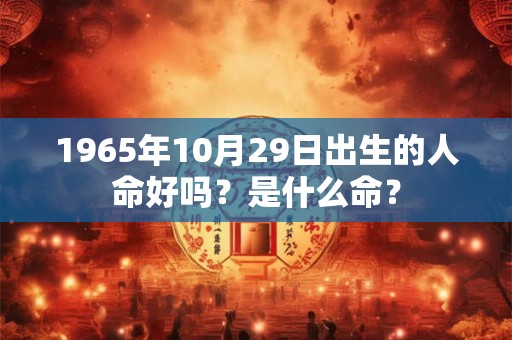 1965年10月29日出生的人命好吗?是什么命? 1965年10月29日出生的人命好吗?是什么命?