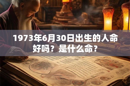1973年6月30日出生的人命好吗?是什么命? 1973年6月30日出生的人命好吗?是什么命?