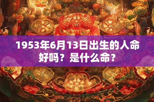 1953年6月13日出生的人命好吗？是什么命？
