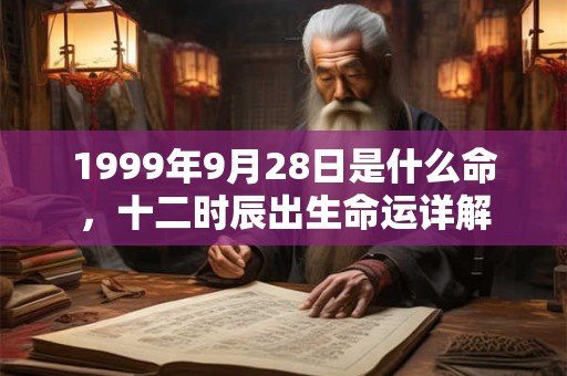 1999年9月28日是什么命,十二时辰出生命运详解 1999年9月28日是什么命,十二时辰出生命运详解