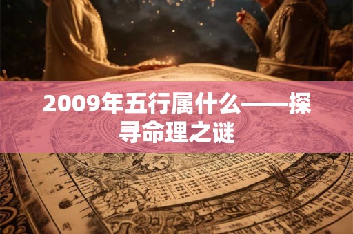 2009年五行属什么——探寻命理之谜