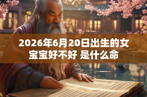 2026年6月20日出生的女宝宝好不好 是什么命