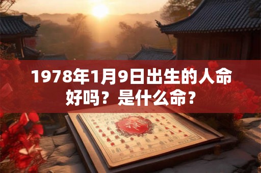1978年1月9日出生的人命好吗?是什么命? 1978年1月9日出生的人命好吗?是什么命?