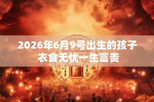 2026年6月9号出生的孩子 衣食无忧一生富贵