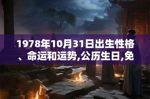 1978年10月31日出生性格、命运和运势,公历生日,免费算命 1978年10月31日出生性格、命运和运势,公历生日,免费算命