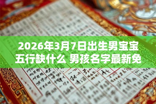 2026年3月7日出生男宝宝五行缺什么 男孩名字最新免费版