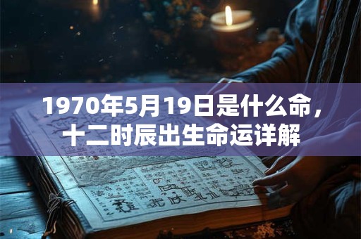 1970年5月19日是什么命，十二时辰出生命运详解