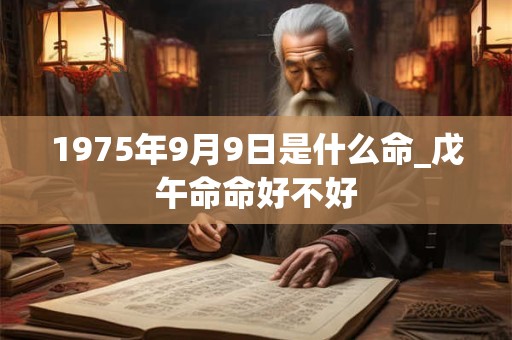 1975年9月9日是什么命_戊午命命好不好