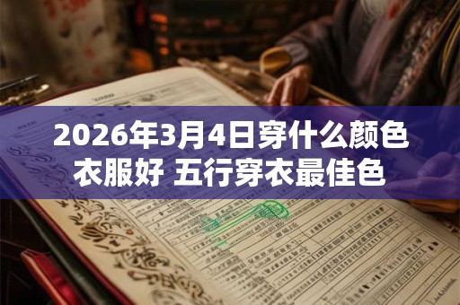 2026年3月4日穿什么颜色衣服好 五行穿衣最佳色 2026年3月4日穿什么颜色衣服好 五行穿衣最佳色