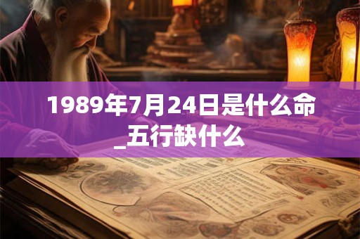 1989年7月24日是什么命_五行缺什么 1989年7月24日是什么命_五行缺什么