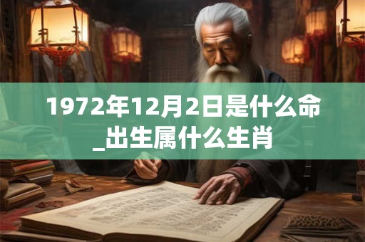 1972年12月2日是什么命_出生属什么生肖 1972年12月2日是什么命_出生属什么生肖