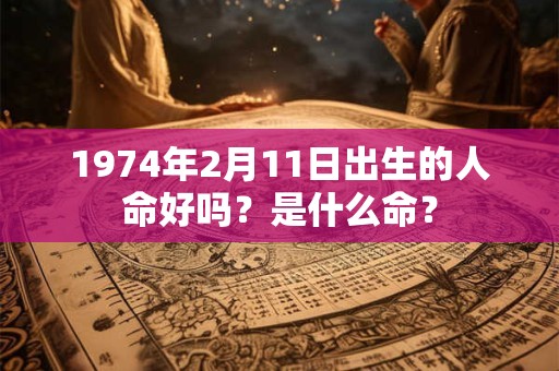 1974年2月11日出生的人命好吗?是什么命? 1974年2月11日出生的人命好吗?是什么命?
