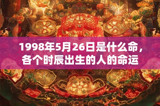 1998年5月26日是什么命,各个时辰出生的人的命运 1998年5月26日是什么命,各个时辰出生的人的命运