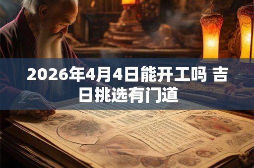 2026年4月4日能开工吗 吉日挑选有门道