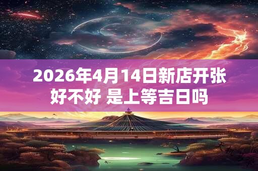 2026年4月14日新店开张好不好 是上等吉日吗