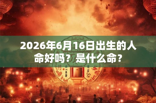 2026年6月16日出生的人命好吗？是什么命？