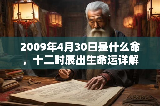 2009年4月30日是什么命，十二时辰出生命运详解