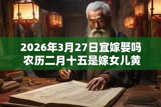 2026年3月27日宜嫁娶吗 农历二月十五是嫁女儿黄道吉日吗 2026年3月27日宜嫁娶吗 农历二月十五是嫁女儿黄道吉日吗