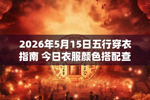 2026年5月15日五行穿衣指南 今日衣服颜色搭配查询