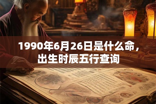 1990年6月26日是什么命，出生时辰五行查询
