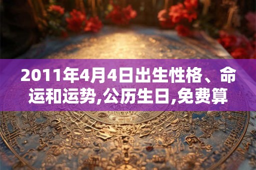 2011年4月4日出生性格、命运和运势,公历生日,免费算命