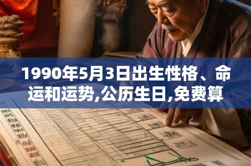 1990年5月3日出生性格、命运和运势,公历生日,免费算命 1990年5月3日出生性格、命运和运势,公历生日,免费算命