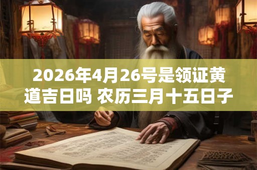 2026年4月26号是领证黄道吉日吗 农历三月十五日子好吗 2026年4月26号是领证黄道吉日吗 农历三月十五日子好吗