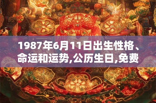 1987年6月11日出生性格、命运和运势,公历生日,免费算命 1987年6月11日出生性格、命运和运势,公历生日,免费算命