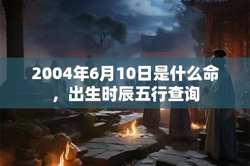 2004年6月10日是什么命，出生时辰五行查询