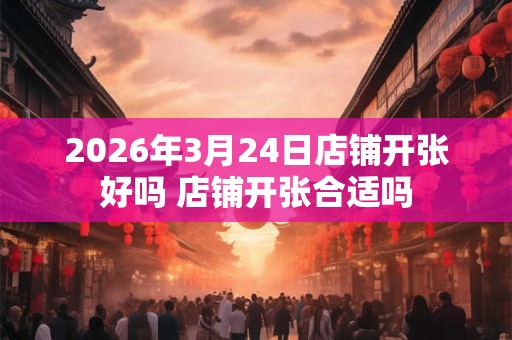 2026年3月24日店铺开张好吗 店铺开张合适吗